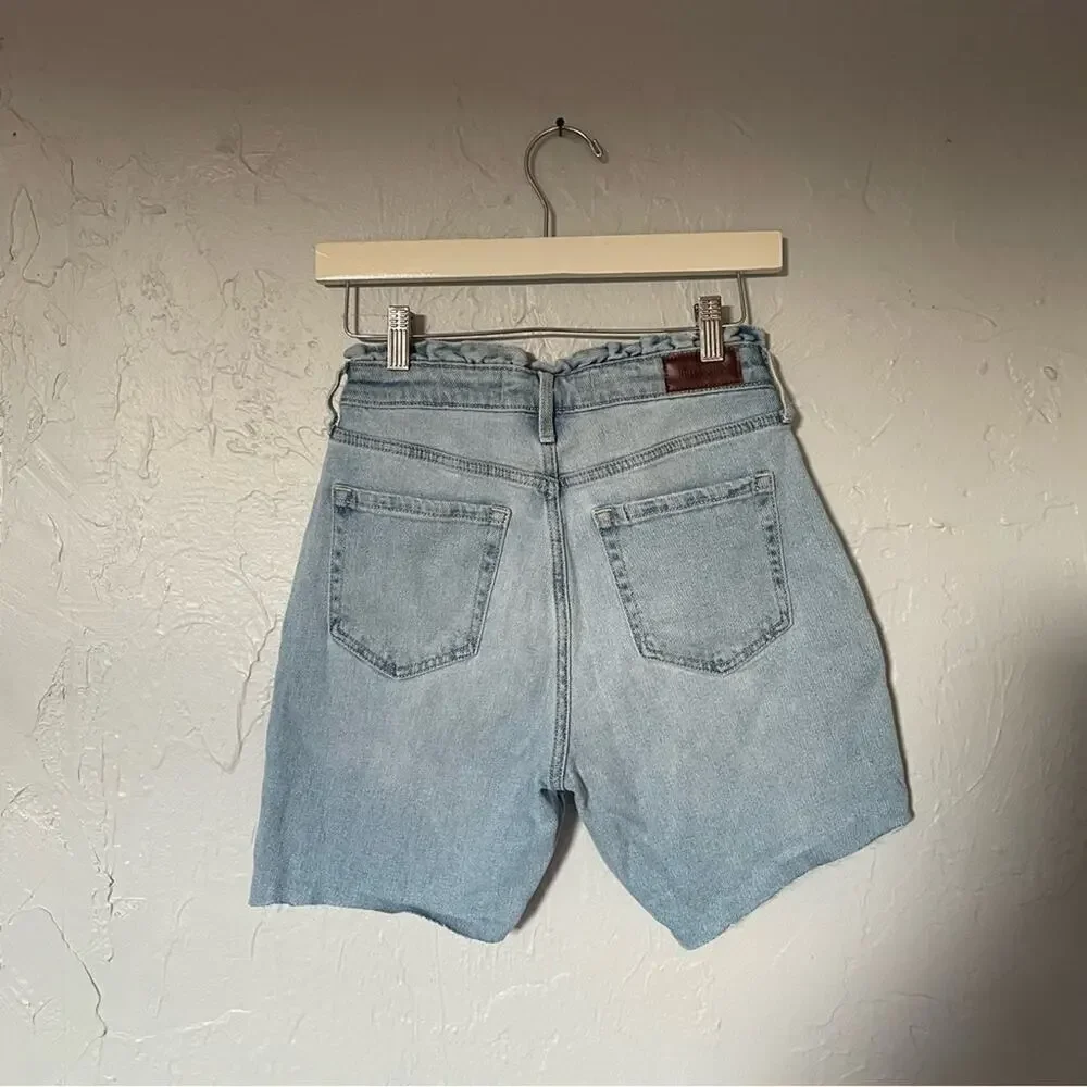 Hollister Jean Cutoff Shorts Light Wash Ruffle W 26